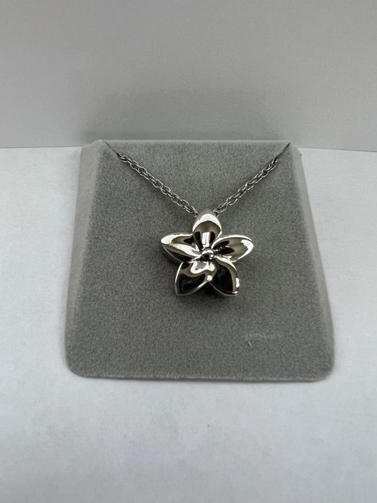 Double Sided Flower & Star Cremation Necklace