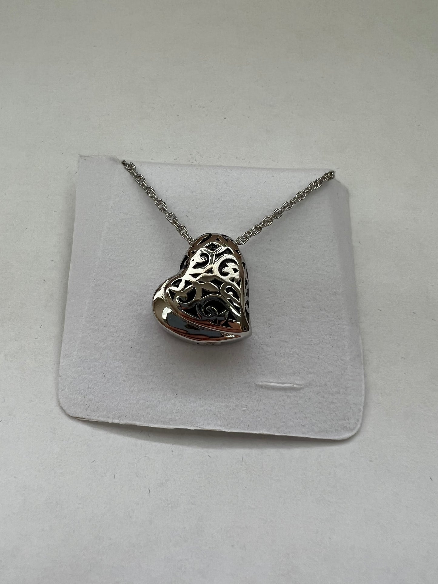 Floating Heart Cremation Necklace