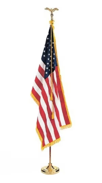 Standing American or Military Flag